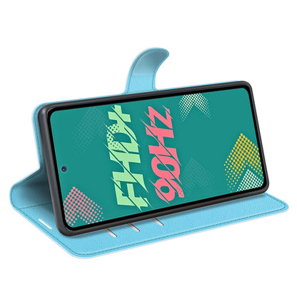 Phone Cover for Infinix Hot 11s , PU Leather Wallet Anti-drop Shell Flip Stand Litchi Texture Phone Case