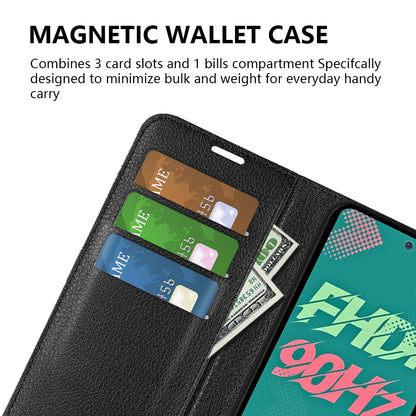 Phone Cover for Infinix Hot 11s , PU Leather Wallet Anti-drop Shell Flip Stand Litchi Texture Phone Case