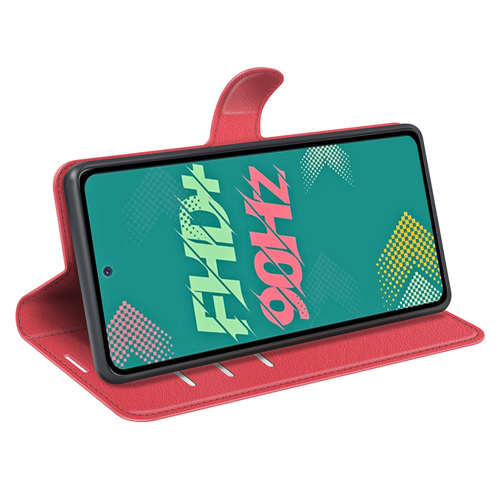 Phone Cover for Infinix Hot 11s , PU Leather Wallet Anti-drop Shell Flip Stand Litchi Texture Phone Case