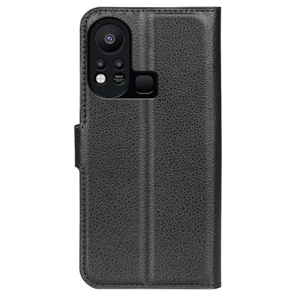 Phone Cover for Infinix Hot 11s , PU Leather Wallet Anti-drop Shell Flip Stand Litchi Texture Phone Case