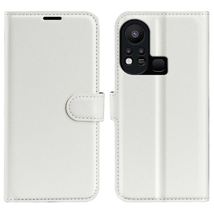 Phone Cover for Infinix Hot 11s , PU Leather Wallet Anti-drop Shell Flip Stand Litchi Texture Phone Case