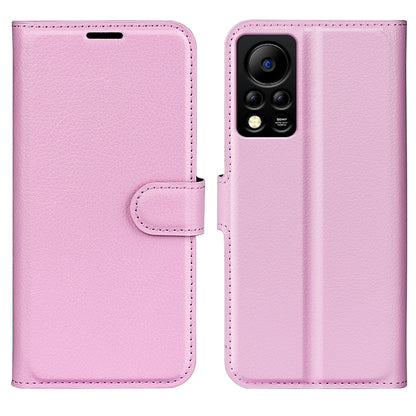 PU Leather Wallet Phone Case for Infinix Hot 11s NFC 4G Anti-Wear Shell Flip Stand Litchi Texture Phone Cover