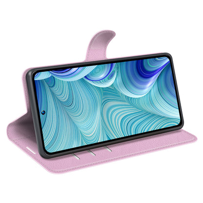 PU Leather Wallet Phone Case for Infinix Hot 11s NFC 4G Anti-Wear Shell Flip Stand Litchi Texture Phone Cover