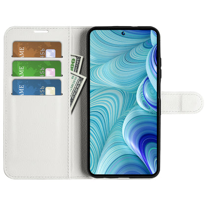 PU Leather Wallet Phone Case for Infinix Hot 11s NFC 4G Anti-Wear Shell Flip Stand Litchi Texture Phone Cover