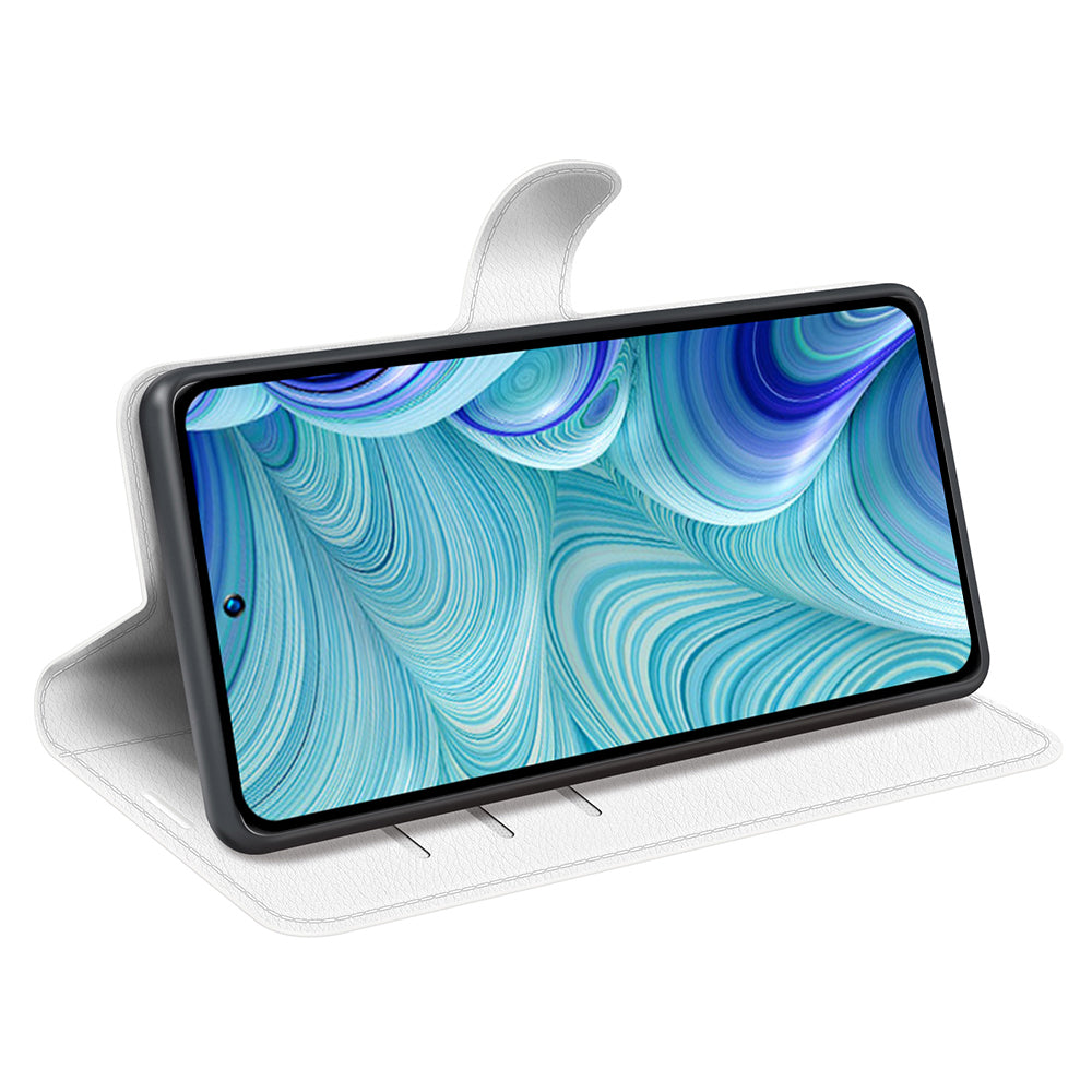 PU Leather Wallet Phone Case for Infinix Hot 11s NFC 4G Anti-Wear Shell Flip Stand Litchi Texture Phone Cover