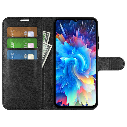 For Infinix Hot 20 5G Anti-Scratch Phone Shell Litchi Texture PU Leather Wallet Anti-Drop Flip Stand Phone Case