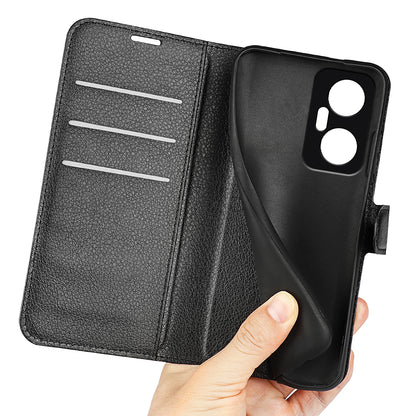 For Infinix Hot 20 5G Anti-Scratch Phone Shell Litchi Texture PU Leather Wallet Anti-Drop Flip Stand Phone Case