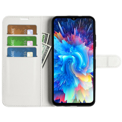 For Infinix Hot 20 5G Anti-Scratch Phone Shell Litchi Texture PU Leather Wallet Anti-Drop Flip Stand Phone Case