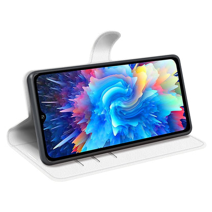 For Infinix Hot 20 5G Anti-Scratch Phone Shell Litchi Texture PU Leather Wallet Anti-Drop Flip Stand Phone Case