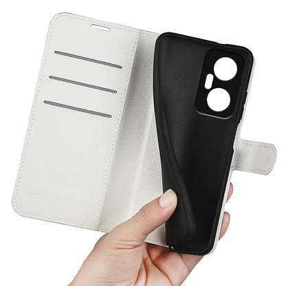For Infinix Hot 20 5G Anti-Scratch Phone Shell Litchi Texture PU Leather Wallet Anti-Drop Flip Stand Phone Case