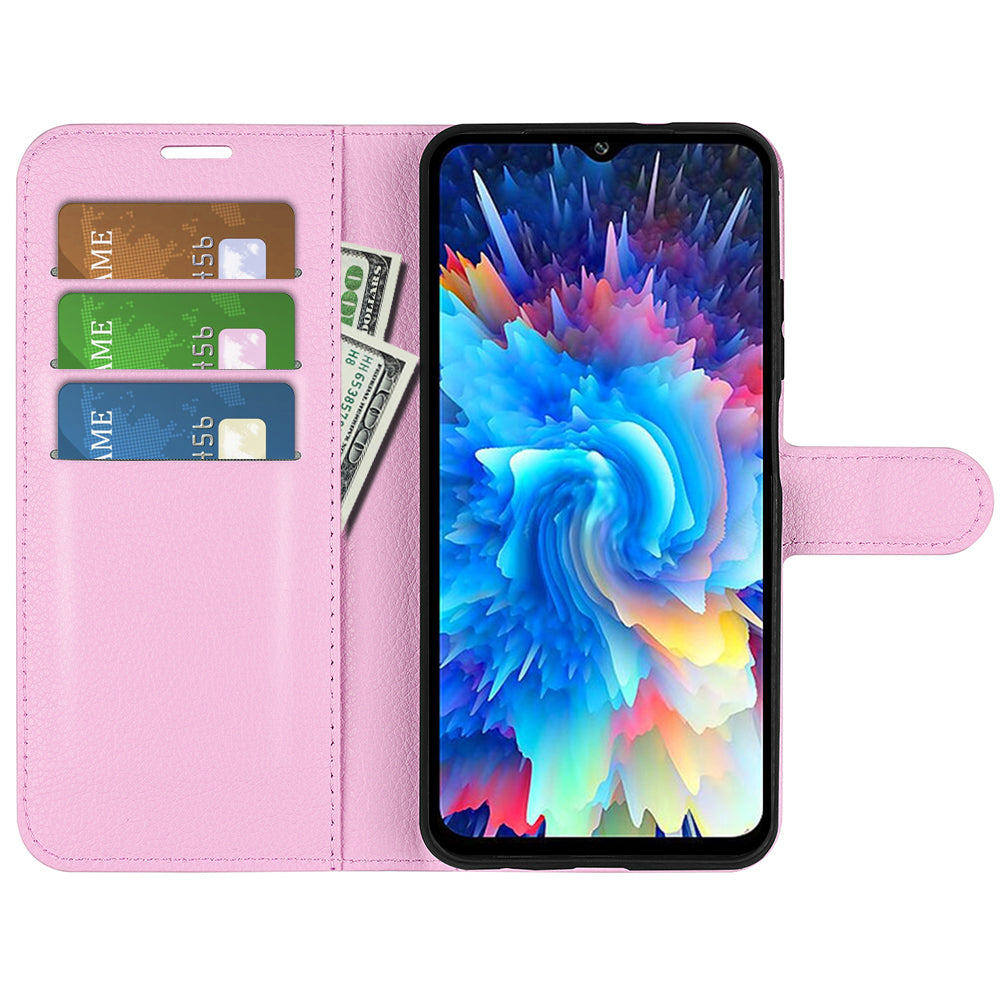 For Infinix Hot 20 5G Anti-Scratch Phone Shell Litchi Texture PU Leather Wallet Anti-Drop Flip Stand Phone Case
