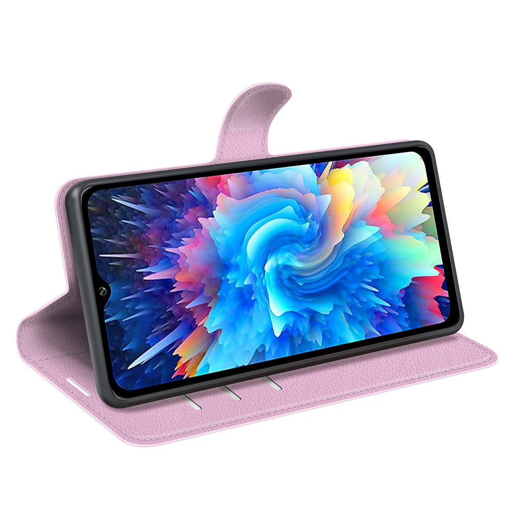 For Infinix Hot 20 5G Anti-Scratch Phone Shell Litchi Texture PU Leather Wallet Anti-Drop Flip Stand Phone Case