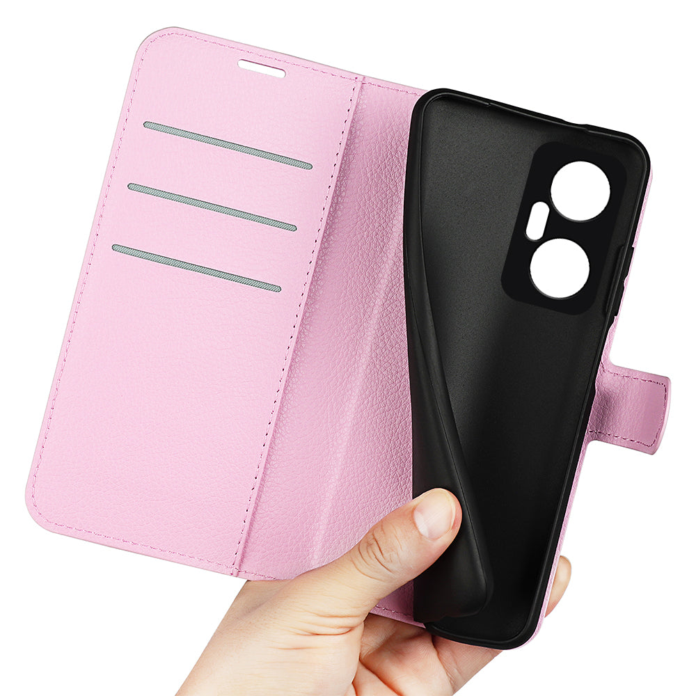 For Infinix Hot 20 5G Anti-Scratch Phone Shell Litchi Texture PU Leather Wallet Anti-Drop Flip Stand Phone Case