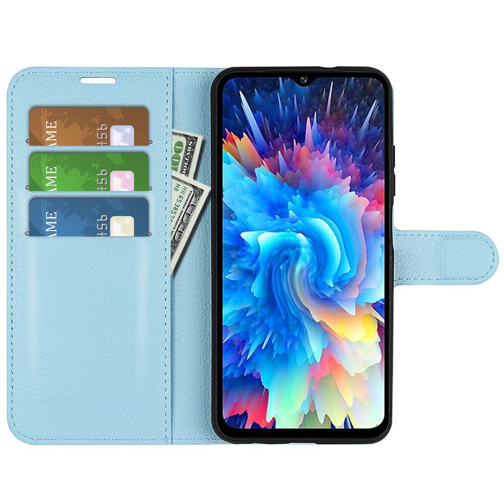 For Infinix Hot 20 5G Anti-Scratch Phone Shell Litchi Texture PU Leather Wallet Anti-Drop Flip Stand Phone Case