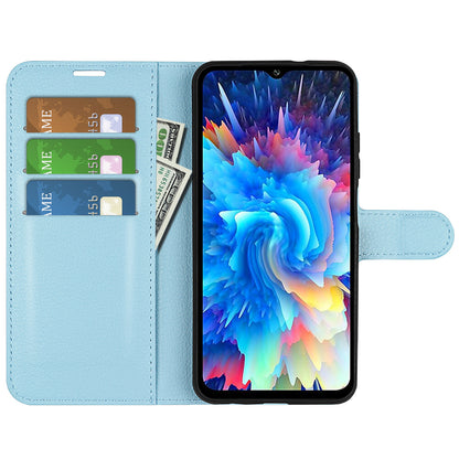 For Infinix Hot 20 5G Anti-Scratch Phone Shell Litchi Texture PU Leather Wallet Anti-Drop Flip Stand Phone Case