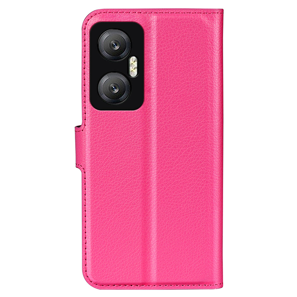 For Infinix Hot 20 5G Anti-Scratch Phone Shell Litchi Texture PU Leather Wallet Anti-Drop Flip Stand Phone Case