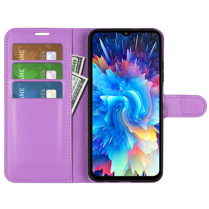 For Infinix Hot 20 5G Anti-Scratch Phone Shell Litchi Texture PU Leather Wallet Anti-Drop Flip Stand Phone Case