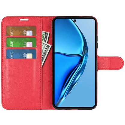 For Infinix Hot 20 4G Anti-drop Shell Flip Stand Phone Case Litchi Texture PU Leather Wallet