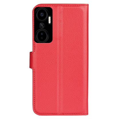 For Infinix Hot 20 4G Anti-drop Shell Flip Stand Phone Case Litchi Texture PU Leather Wallet