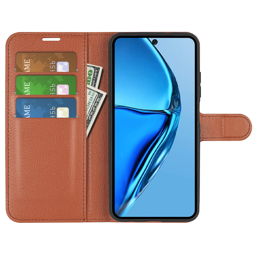 For Infinix Hot 20 4G Anti-drop Shell Flip Stand Phone Case Litchi Texture PU Leather Wallet