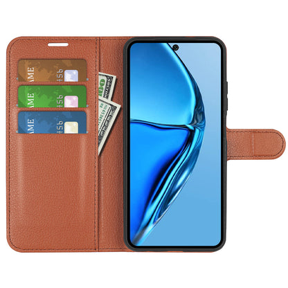 For Infinix Hot 20 4G Anti-drop Shell Flip Stand Phone Case Litchi Texture PU Leather Wallet