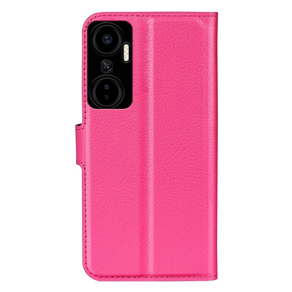 For Infinix Hot 20 4G Anti-drop Shell Flip Stand Phone Case Litchi Texture PU Leather Wallet