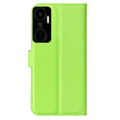 For Infinix Hot 20 4G Anti-drop Shell Flip Stand Phone Case Litchi Texture PU Leather Wallet