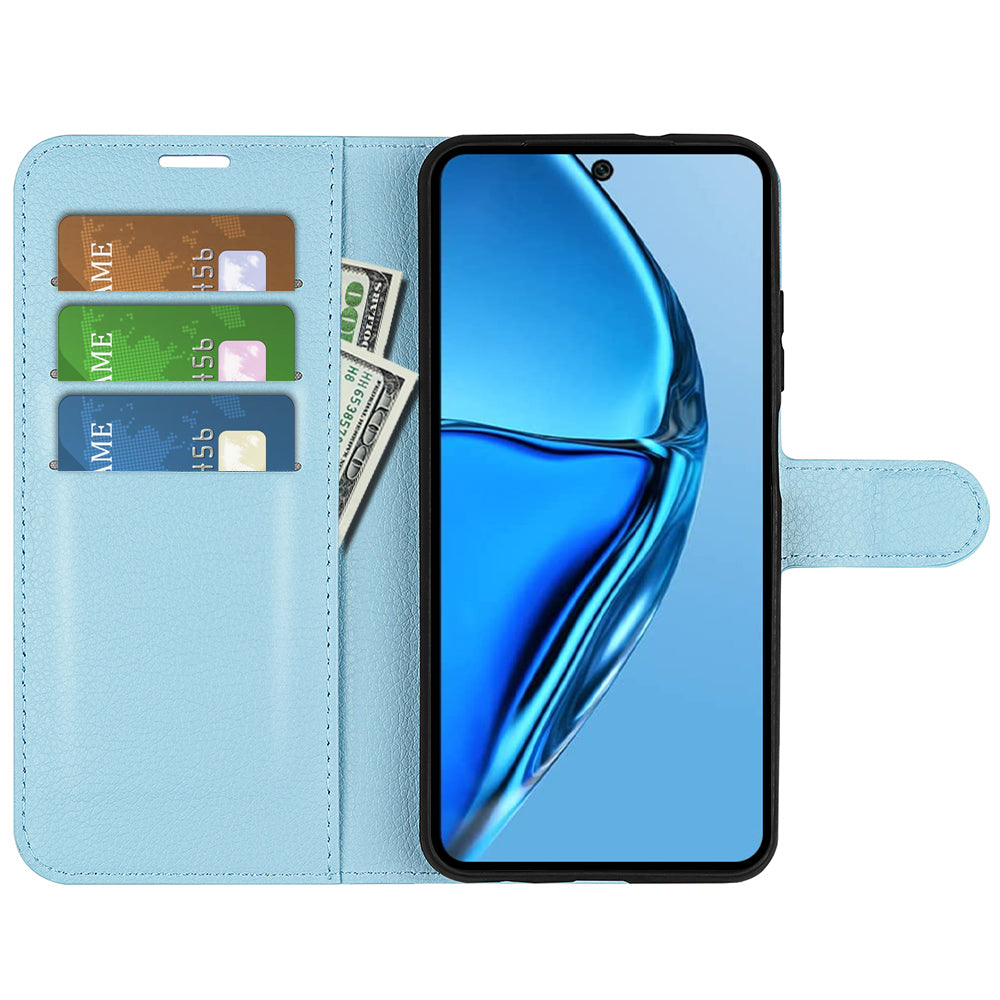 For Infinix Hot 20 4G Anti-drop Shell Flip Stand Phone Case Litchi Texture PU Leather Wallet