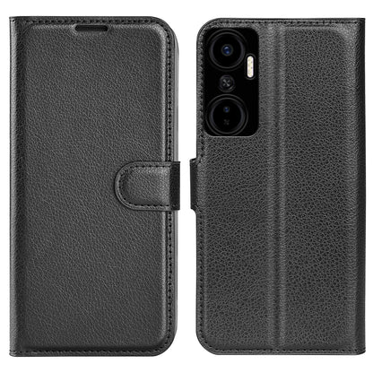 For Infinix Hot 20 4G Anti-drop Shell Flip Stand Phone Case Litchi Texture PU Leather Wallet