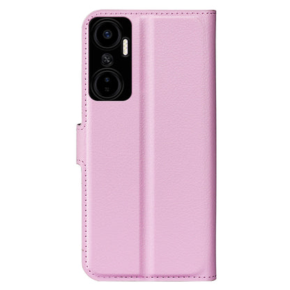For Infinix Hot 20 4G Anti-drop Shell Flip Stand Phone Case Litchi Texture PU Leather Wallet