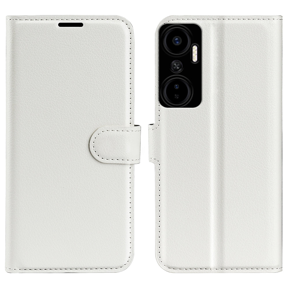For Infinix Hot 20 4G Anti-drop Shell Flip Stand Phone Case Litchi Texture PU Leather Wallet