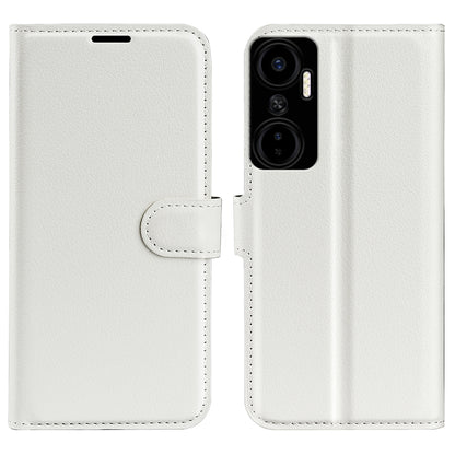 For Infinix Hot 20 4G Anti-drop Shell Flip Stand Phone Case Litchi Texture PU Leather Wallet