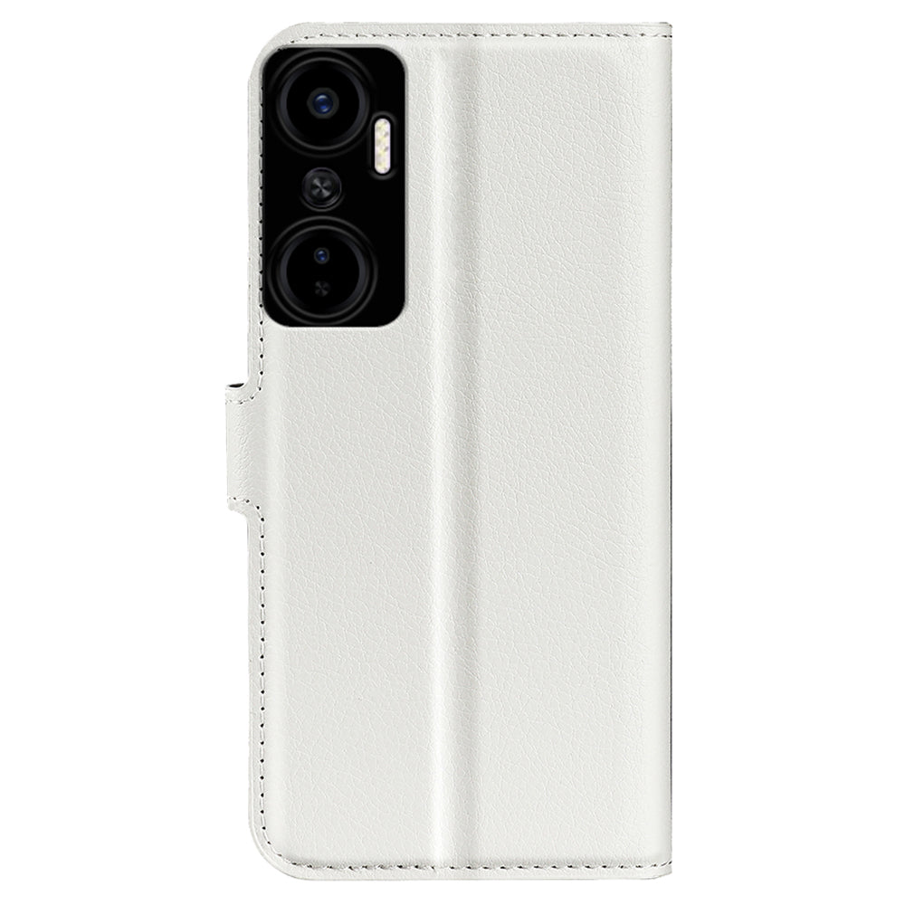 For Infinix Hot 20 4G Anti-drop Shell Flip Stand Phone Case Litchi Texture PU Leather Wallet