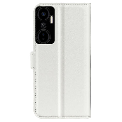 For Infinix Hot 20 4G Anti-drop Shell Flip Stand Phone Case Litchi Texture PU Leather Wallet