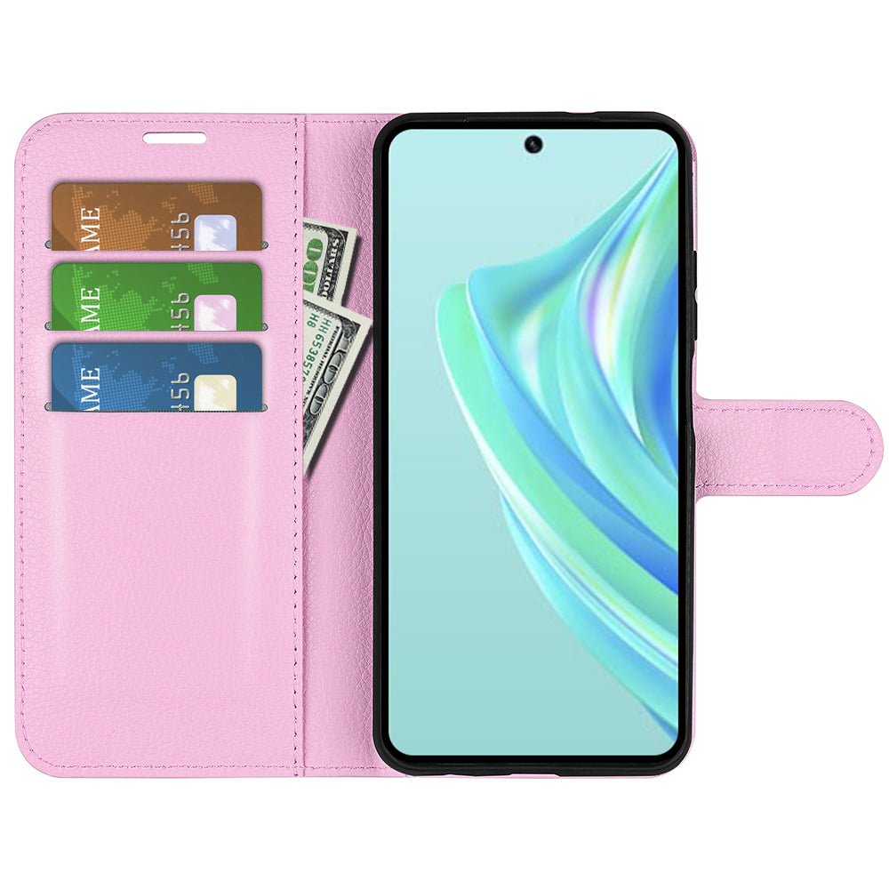 Cell Phone Case For Infinix Hot 20i 4G Litchi Texture Wallet Flip Stand PU Leather Phone Cover