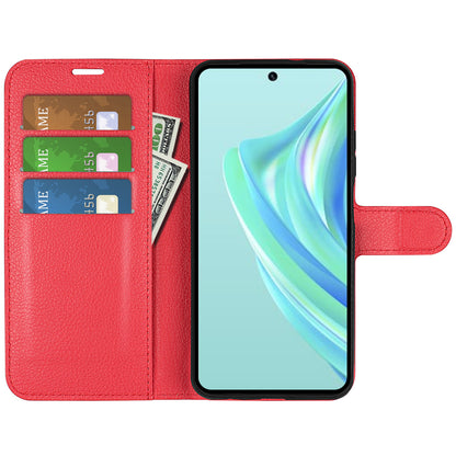 Cell Phone Case For Infinix Hot 20i 4G Litchi Texture Wallet Flip Stand PU Leather Phone Cover