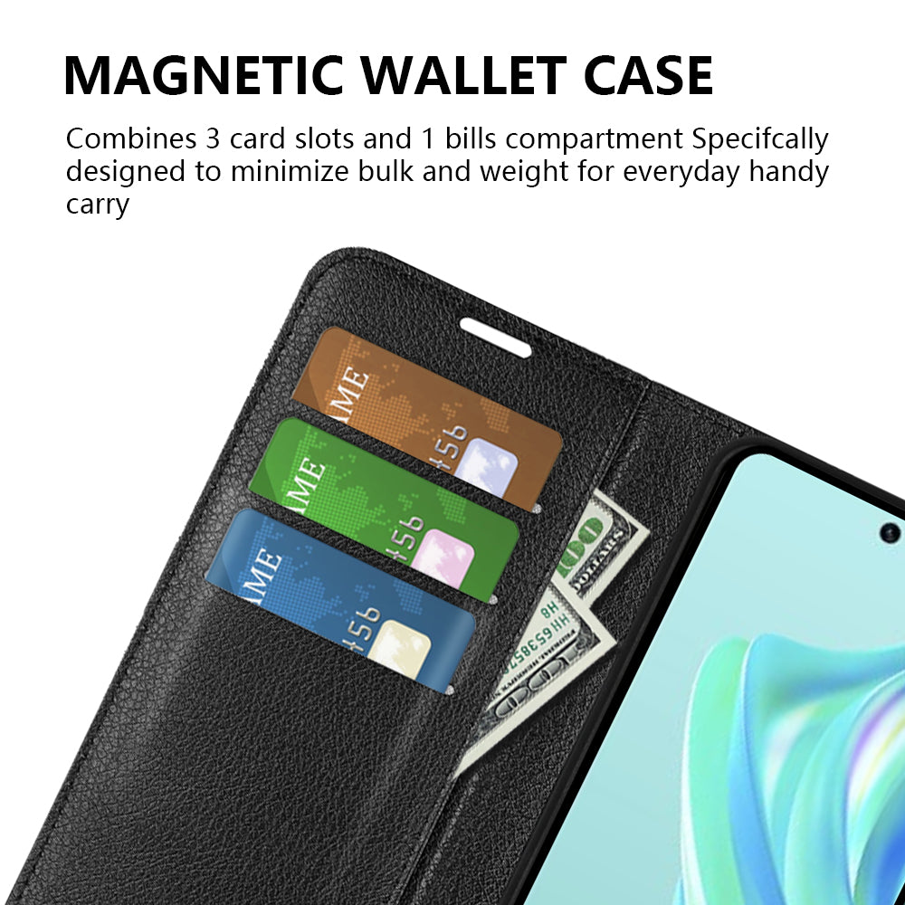 Cell Phone Case For Infinix Hot 20i 4G Litchi Texture Wallet Flip Stand PU Leather Phone Cover