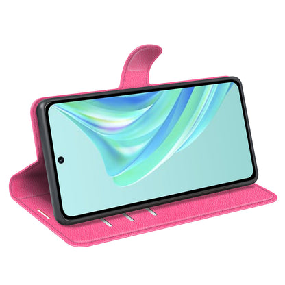 Cell Phone Case For Infinix Hot 20i 4G Litchi Texture Wallet Flip Stand PU Leather Phone Cover