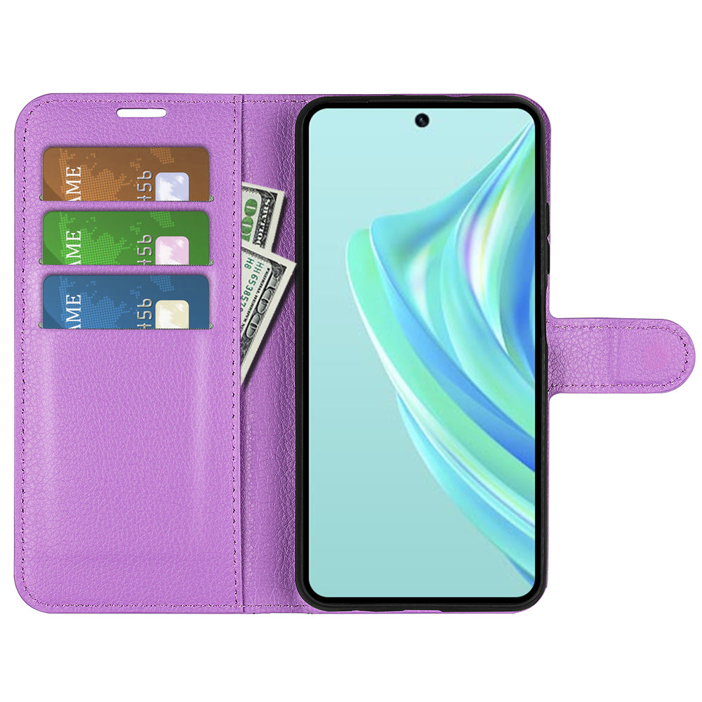 Cell Phone Case For Infinix Hot 20i 4G Litchi Texture Wallet Flip Stand PU Leather Phone Cover