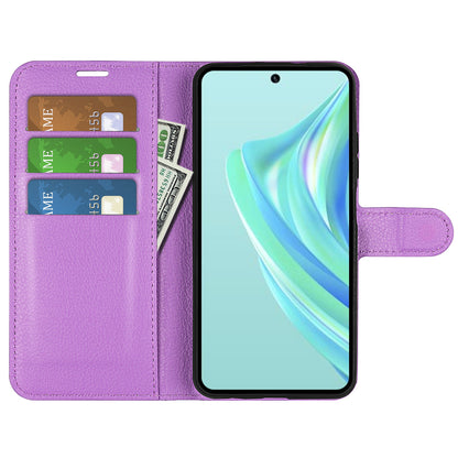 Cell Phone Case For Infinix Hot 20i 4G Litchi Texture Wallet Flip Stand PU Leather Phone Cover