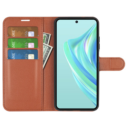 Cell Phone Case For Infinix Hot 20i 4G Litchi Texture Wallet Flip Stand PU Leather Phone Cover