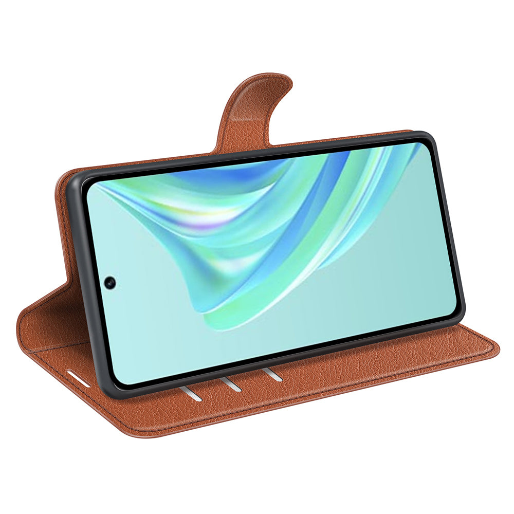 Cell Phone Case For Infinix Hot 20i 4G Litchi Texture Wallet Flip Stand PU Leather Phone Cover