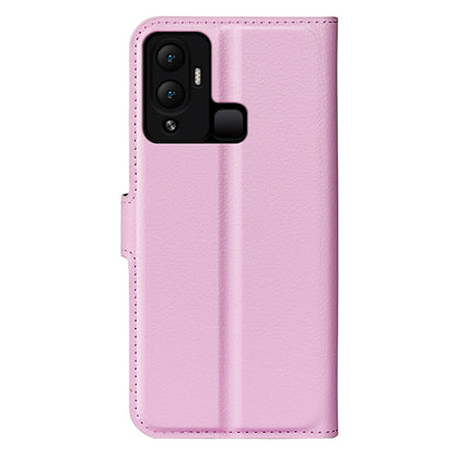 Litchi Texture Phone Cover Wallet for Infinix Hot 12 Play 4G , Anti-drop Shell Flip Stand Phone Case