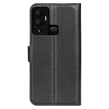 Litchi Texture Phone Cover Wallet for Infinix Hot 12 Play 4G , Anti-drop Shell Flip Stand Phone Case