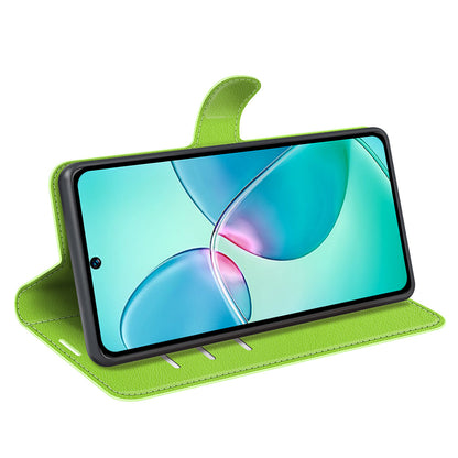 Litchi Texture Phone Cover Wallet for Infinix Hot 12 Play 4G , Anti-drop Shell Flip Stand Phone Case