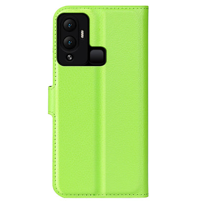 Litchi Texture Phone Cover Wallet for Infinix Hot 12 Play 4G , Anti-drop Shell Flip Stand Phone Case