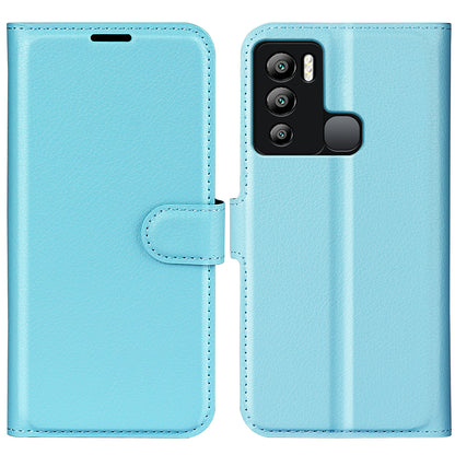 For Infinix Hot 12i 4G Flip Stand Phone Case Litchi Texture PU Leather Wallet Anti-Dust Phone Shell