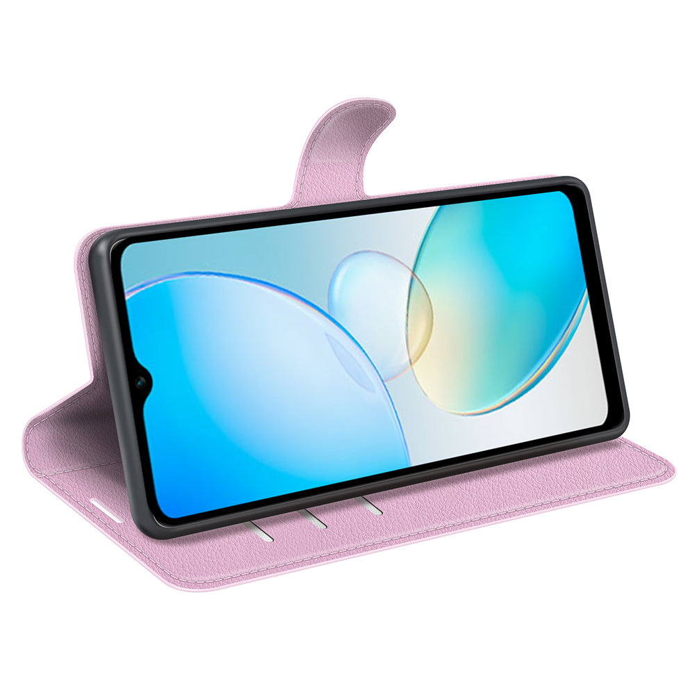 For Infinix Hot 12i 4G Flip Stand Phone Case Litchi Texture PU Leather Wallet Anti-Dust Phone Shell