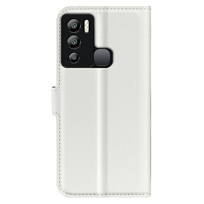 For Infinix Hot 12i 4G Flip Stand Phone Case Litchi Texture PU Leather Wallet Anti-Dust Phone Shell