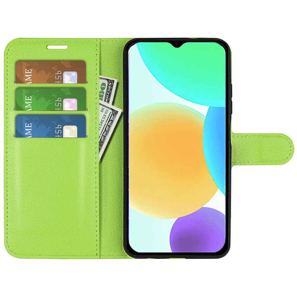 For Infinix Smart 6 Wallet Anti-drop Shell Litchi Texture PU Leather Flip Stand Phone Case Cover